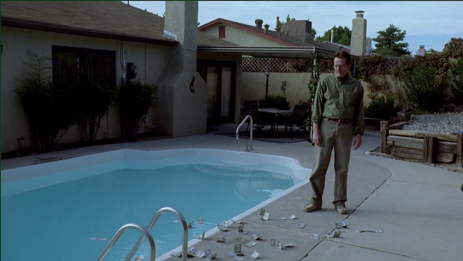 The Breaking Bad Guide To Stashing Your Cash - breaking bad money scattered pool